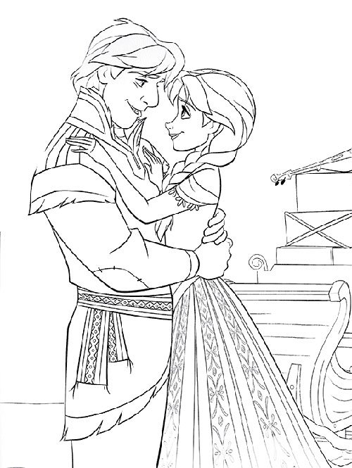 1. Tranh tô màu công chúa Elsa & Anna đẹp nhất cho bé