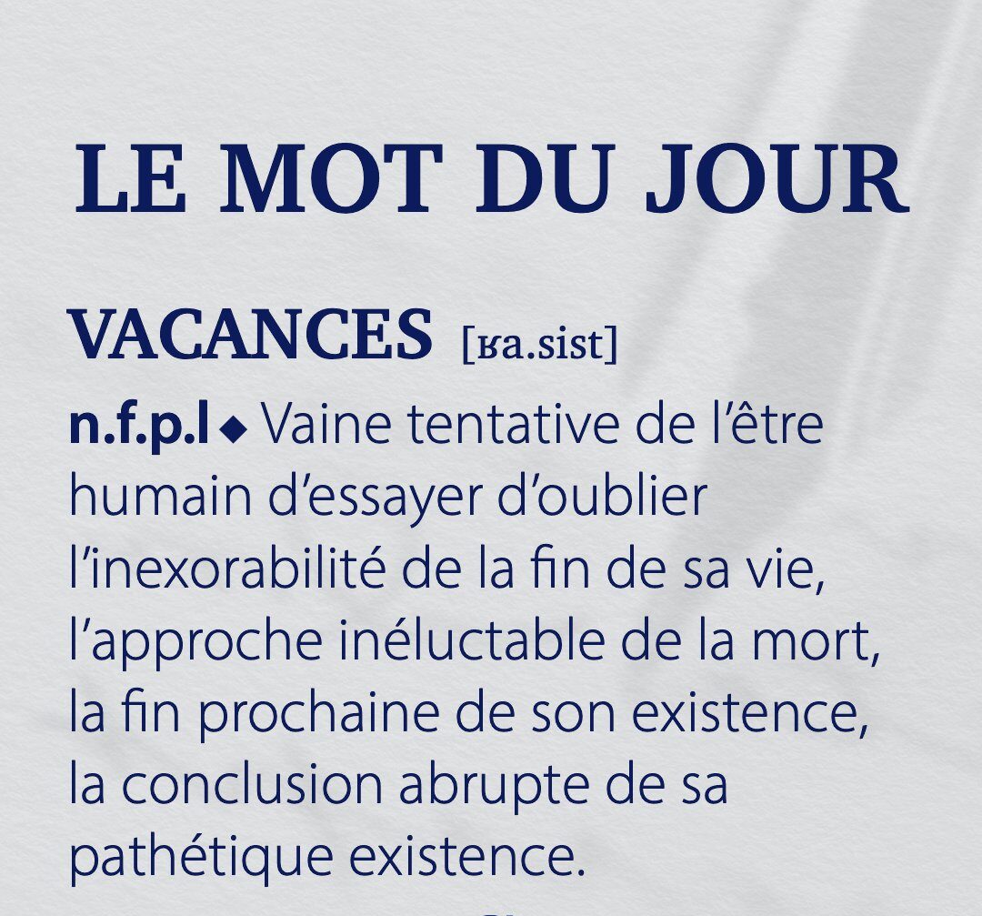 Rigolo citation vacances humour "Mes vacances, mon mode sieste"