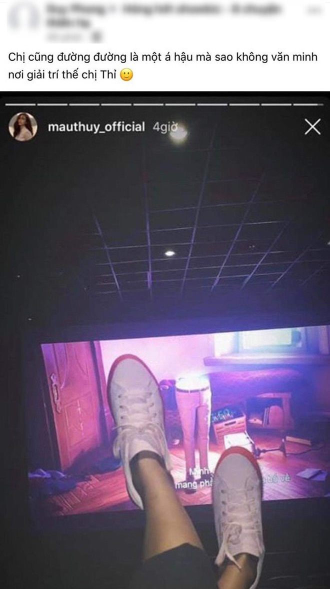Mâu Thủy lên tiếng khi bị chỉ trích vì gác cả 2 chân lên ghế trong rạp chiếu phim