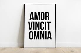 Citation latine amour: Amor vincit omnia